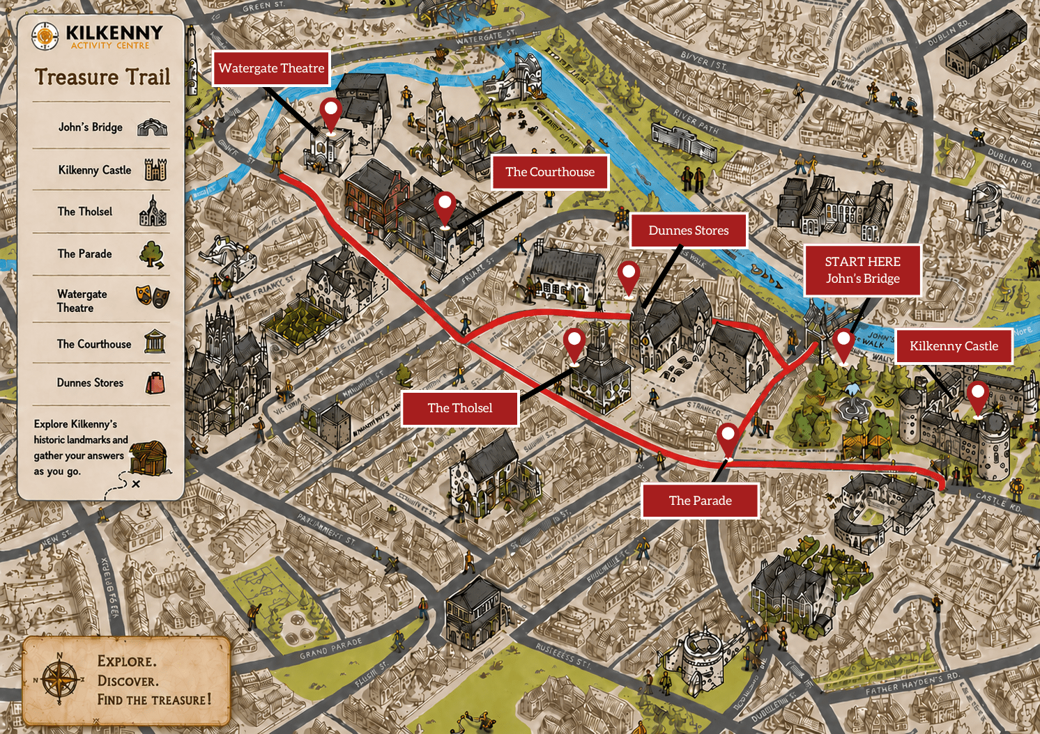 Treasure Trail Map, Kilkenny Activity Centre