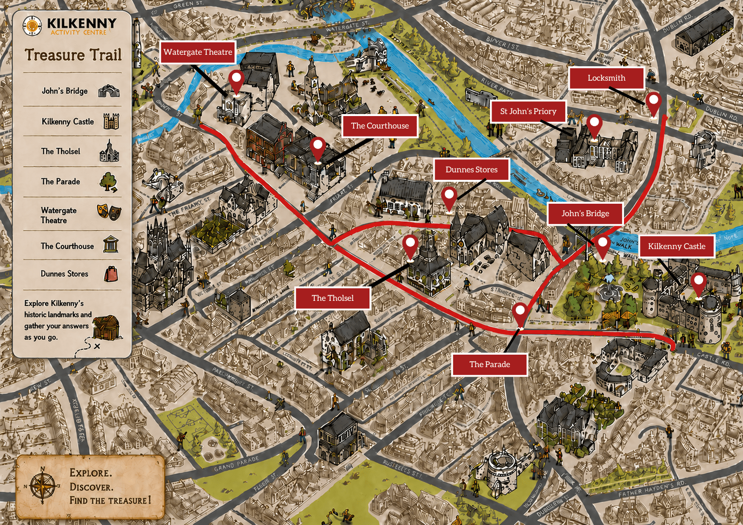Treasure Trail Map – Corporate Team Building, Kilkenny Activity Centre